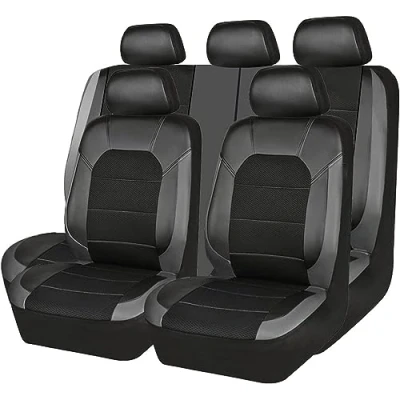 Abbildung von ESUKAR Autositzbezüge Sets für Dacia Sandero Stepway 3.GEN 2.Gen 2012 2013 2014 2015 2016 2025 5Sitzer, Universal Allwetter rutschfest Vorne Hinten Sitzschoner Autositzkissen Innenraum Zubehör