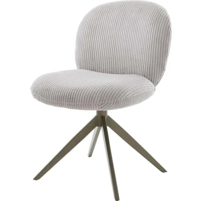 Abbildung von Drehstuhl Nube Flex Cord Silbergrau Kreuzgestell breit Effektfinish Titan 360 drehbar Wippfunktion Taschenfederkern