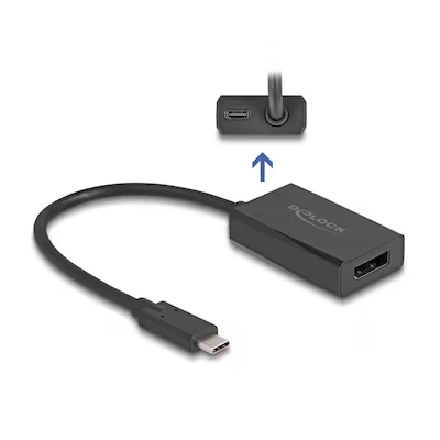 Abbildung von Delock Adapter DisplayPort Buchse zu USB Type C™ Stecker (DP Alt Mode) 4K mit PD 85 W