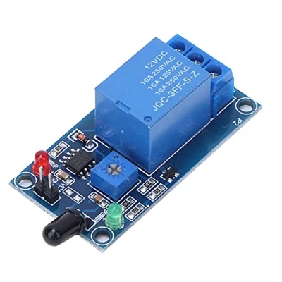 Abbildung von Jeanoko Infrarot 760 1100nm Brandmelder Flammensensor 12VDC Einfache Verkabelung Branderkennungssensor für Feuermelder