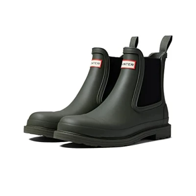Abbildung von Hunter Original Commando Chelsea BOOT Gummistiefel, Herren, Größe: 42, Dark olive Gummi/textil