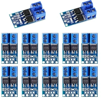 Abbildung von 12 Pcs DC 5v 36v 400W FET Trigger Switch Drive Module Board Dual Mosfet Treibermodul Hochleistungs Switching Driver Modul PWM Regler Schalttafel für Ar duino