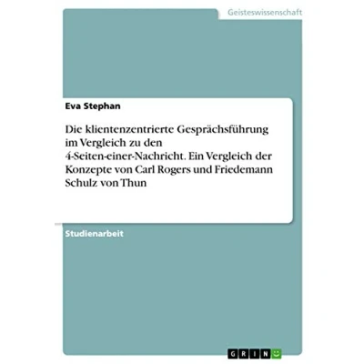 Abbildung von Die klientenzentrierte Gesprächsführung im Vergleich zu den 4 Seiten einer Nachricht. Ein der Konzepte von Carl Rogers und Friedemann Schulz Thun