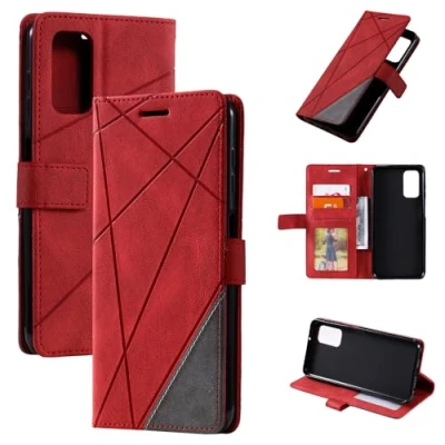 Abbildung von QiongniAN kompatibel mit Samsung Galaxy A13 4G Hülle Leder,kompatibel SM A135F/DS / A135M/DS A135F/DSN A135F A135M Klapphülle Handytasche Case Red