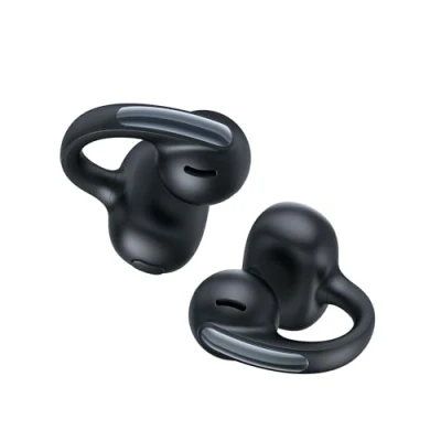 Abbildung von Baseus Bowie MC1 Open Ear Kopfhörer, Ohrclip Bluetooth Kopfhörer mit 40H Akkulaufzeit &amp; Bass Ai HiFi Klangqualität, Komfortabel Leicht(Einzel 5.2g) Clip IP57 Staubdicht Wasserdicht Schwarz