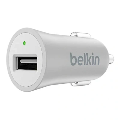 Abbildung von Belkin Premium Mixit Metallic Kfz Ladegerät (2,4A, USB Anschluss, geeignet für iPhone 8/8 Plus, X, SE/5/5c/5s, 6/6s/6 Plus/6s 7/7 Plus) silber