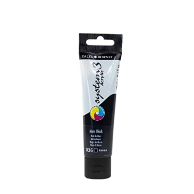 Abbildung von Daler Rowney System3 Acrylfarbe 59 ml Mars Black