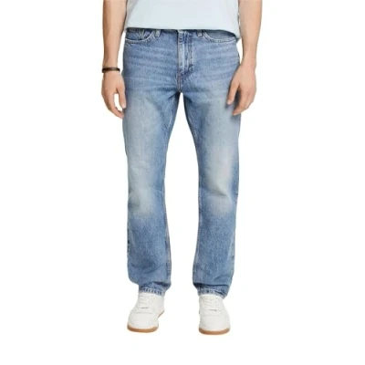 Abbildung von Esprit MIT UND Mittlerer BUNDHÖHE Jeans Straight Leg, Herren, Größe: 29x34, Blue light wash