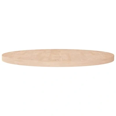 Abbildung von vidaXL Runde Tischplatte Massivholzplatte Eichenplatte Holzplatte Platte Ersatztischplatte für Esstisch Ø90x4cm Unbehandeltes Massivholz Eiche