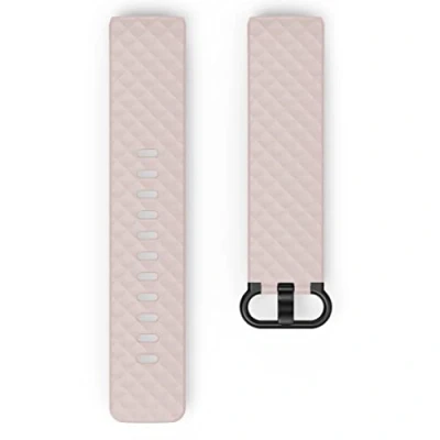 Abbildung von Hama Fitbit Uhrenarmband 22 mm (verstellbares Ersatzarmband für Smartwatch Charge 3 und 4, Armband zum Tauschen, Wechselarmband aus TPU, Edelstahl Schnalle) rosé
