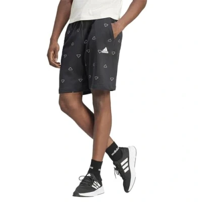 Abbildung von adidas Herren Seasonal Essentials Monogram Graphic Shorts Lässige, Black/White, L