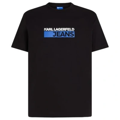 Abbildung von Karl Lagerfeld Jeans SLIM LOGO TEE Tshirt print, Herren, Größe: Large, Black