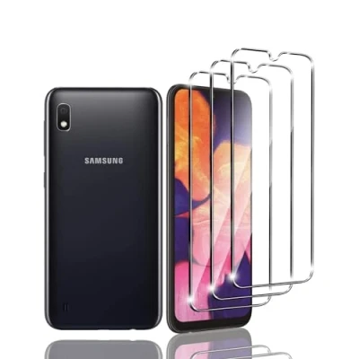 Abbildung von Kziwii 3 Stück Schutzfolie für Samsung Galaxy A10 Panzer Schutz Glas, Panzerfolie, Schutzglas, HD Displayschutzfolie, 9H Härte, Anti Kratz, Bläschen