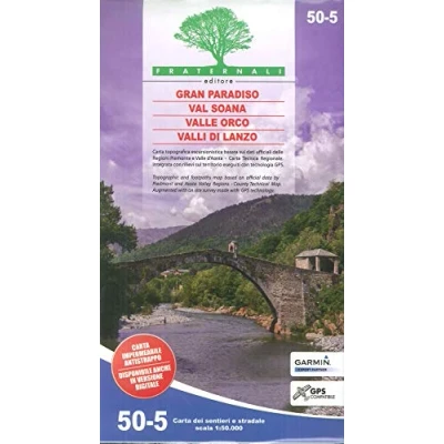 Abbildung von Gran Paradiso Val Soana Valle Orco Valli di Lanzo (wandelkaart)