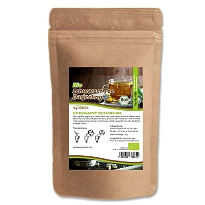 Abbildung von Mynatura Bio Schwarzer Darjeeling Tee I Schwarztee Darjeelingtee Naturprodukt Im Beutel (100g)