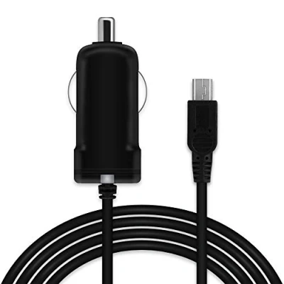 Abbildung von subtel® KFZ Ladegerät 1.1m 1A / 1000mA kompatibel mit Navigon Mini USB (incl. TMC) 5V Ladekabel Netzteil Autolader 24V 12V Stecker Auto