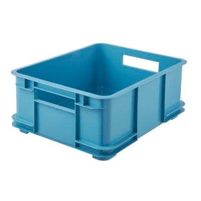 Abbildung von keeeper Transportbox mit Tragegriffen, Euro Box L, 43 x 35 17,5 cm, Bruno Eco Line, Blau (Eco Sky Blue)
