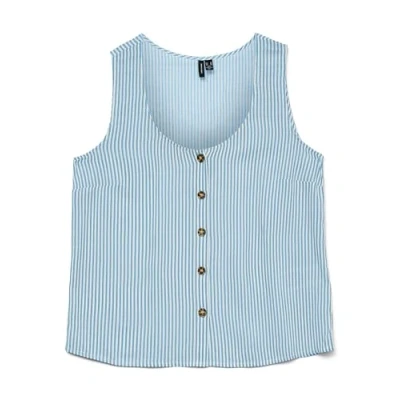 Abbildung von VERO MODA Damen Vmbumpy Sl Shirt WVN Ga Noos, Airy Blue, XS