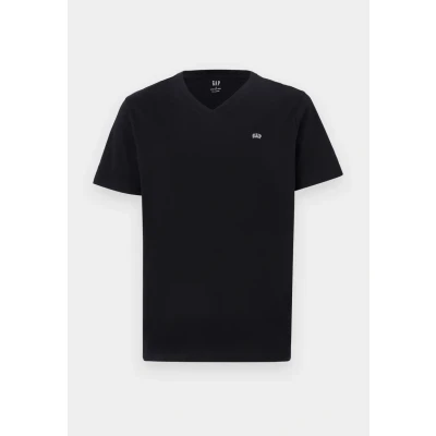 Abbildung von GAP Everyday Micro LOGO VEE Tshirt basic True black, Herren, Größe: Small, black