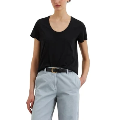 Abbildung von Marc O&#039;Polo Damen T Shirt aus Bio Baumwolle Regular Fit, Schwarz (Black), S
