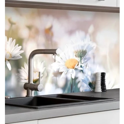 Abbildung von MyMaxxi Selbstklebende Küchenrückwand Folie ohne Bohren Motiv Blume 06 60cm hoch Klebefolie Wandbild Küche Wand Deko Wiese Natur 60 x