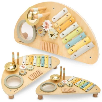 Abbildung von Mamabrum Lernspielzeug Musikspielzentrum aus Holz für Kinder, ab 9 Monaten