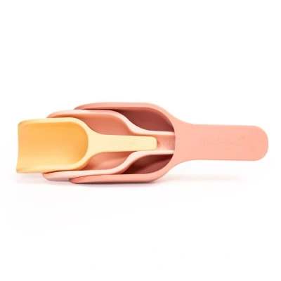 Abbildung von Inspire My Play 3 x stapelbare Silikonschaufeln Perfektes Zubehör für Sensory Tray Tuff Spielzeug Frühentwicklung Montessori Lernspielzeug Natur