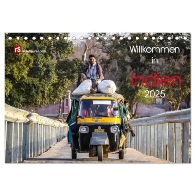 Abbildung von Willkommen in Indien 2025 (Tischkalender DIN A5 quer), CALVENDO Monatskalender