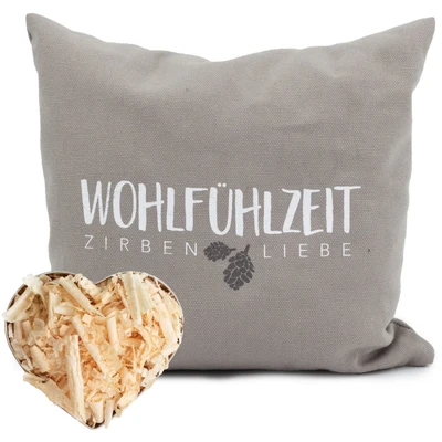 Abbildung von herbalind Zirbenkissen &quot;Zirbenkissen, Entspannung und Wohlfühlen&quot;, (1 tlg.), Gefüllt mit hochwertigen Zirbenholzflocken, Made in Germany