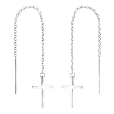 Abbildung von Sofia Milani Cross Ohrringe, Damen, Größe: One Size, Silver