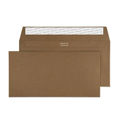 Abbildung von Blake Creative Colour 25223 Farbige Briefumschläge Haftklebung Milch Schokolade DL+ 114 x 229 mm 120g/m² 25 Stück