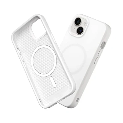 Abbildung von RhinoShield Case kompatibel mit [iPhone 14/13] SolidSuit MagSafe Stoßdämpfende &amp; schlanke Schutzhülle Premium Finish 3.5 Meter Fallschutz Klassik Weiß