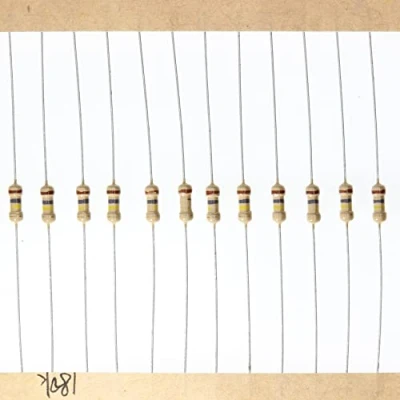 Abbildung von HUABAN 200 Stücke 0.25 Watts 1/4W 180K Ohm 5% Kohleschichtwiderstand