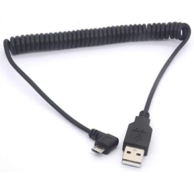Abbildung von Ausziehbares Micro USB Kabel für Android Kabel, Samsung, Nexus, LG, Sony, HTC, Motorola, Kindle, PS4 Controller, 1,5 m