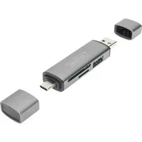 Abbildung von Digitus Speicherkartenleser Combo Card Reader Hub (USB C®+USB 3.0) 1x SD,