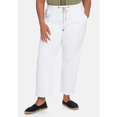 Abbildung von Sheego Stretch Jeans Große Größen mit dehnbarem Bund und Bindeband