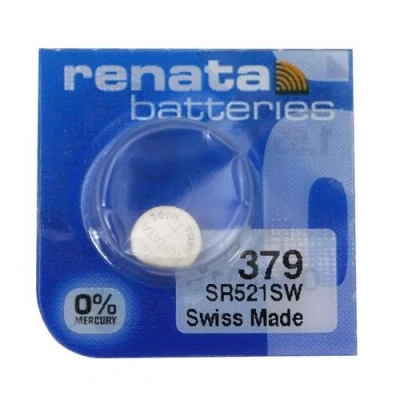 Abbildung von Renata Knopfzelle, Uhrbatterie, Silberoxid, 0 % Quecksilber, alle Größen, 1 Stück