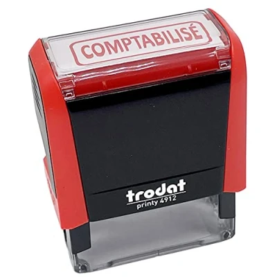 Abbildung von &#039;trodat 4992 X selbstfärbender Stempel &quot;comptabilise&quot; Gummi rot [French Import]