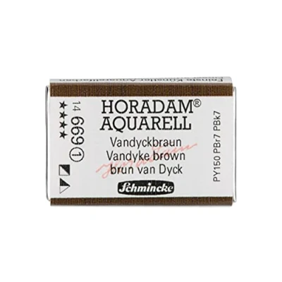 Abbildung von Schmincke HORADAM® AQUARELL feinste Künstler Aquarellfarben, 669 Vandyckbraun, 14 509 043, 1/1 Näpfchen