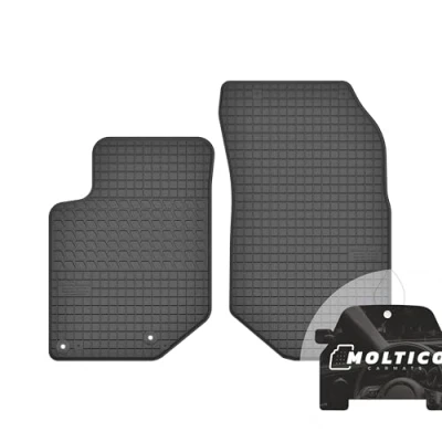 Abbildung von moto MOLTICO Vorne Gummi Automatten Gummimatten Passgenau Allwetter Fussmatten Auto passend für Opel Corsa F (2019 ) / Peugeot 208 II