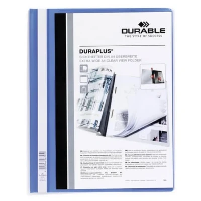 Abbildung von Durable Angebotshefter Duraplus mit Sichttasche für A4, blau, 25er Packung, 257906