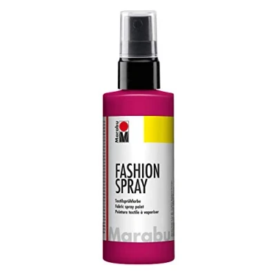 Abbildung von Marabu 17190050005 Fashion Spray himbeere 100 ml, Textilsprühfarbe, m. Pumpzerstäuber, für helle Textilien, weicher Griff, einfache Fixierung, waschbeständig bis 40C, tolle Effekte auf Stoff