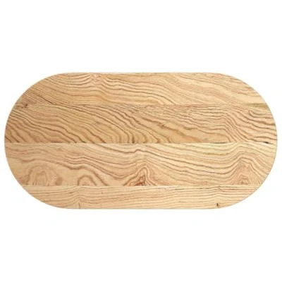 Abbildung von vidaXL Tischplatte 100x50x4 cm Massivholz Eiche Oval
