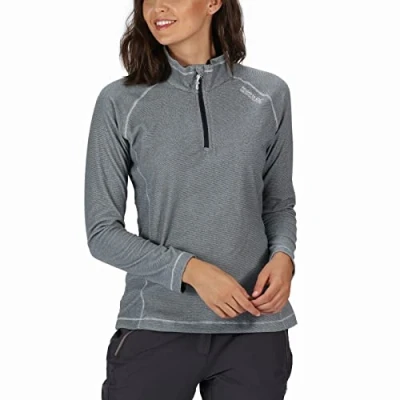 Abbildung von Regatta Damen Montes Lightweight Half Zip Mini Stripe Microfleece Fleece, Dark LtSteel, M EU