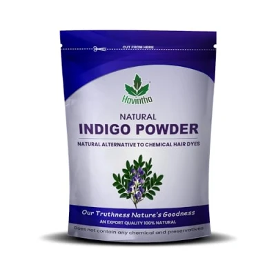 Abbildung von Havintha indigo pulver Haar &amp; beard dye/farbe indigofera tinctoria 8 unzen, 227g