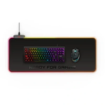 Abbildung von Energy Sistem ESG P5 RGB Gaming Mouse Pad (Größe XL, Beleuchtung, 5 Leuchtmodi, USB Anschluss, wasserabweisender Stoff, rutschfeste Unterlage) Schwarz