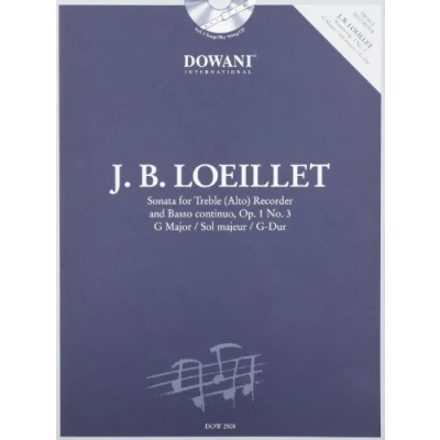 Abbildung von Loeillet: Sonata in G Major, Op. 1, No. 3 for Treble (Alto) Recorder and Basso Continuo
