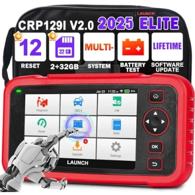 Abbildung von LAUNCH CRP129i V2.0 Auto obd2 Diagnosegerät für alle Fahrzeuge, KFZ Codeleser 4 Systeme Diagnose, 12+ Reset Öl/EPB/SAS/ABS/TPMS/DPF/Inject/AFS/AF/BMS/Adblue und Drosselklappe regulieren