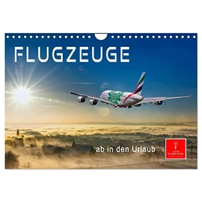 Abbildung von Flugzeuge ab in den Urlaub (Wandkalender 2025 DIN A4 quer), CALVENDO Monatskalender