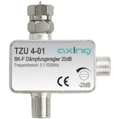 Abbildung von Axing TZU 4 01 BK Dämpfungsregler CATV mit F Anschluss (0,5 20 dB)